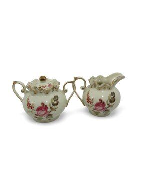 Royal Elfreda Cream and Sugar Blushing Beauty Set China Vintage